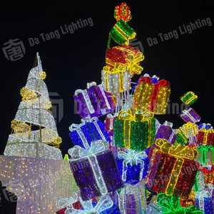 Luz decorativa LED 3D con forma de caja de regalo, impermeable IP65, para exhibiciones navideñas en interiores/exteriores - Product Image 4