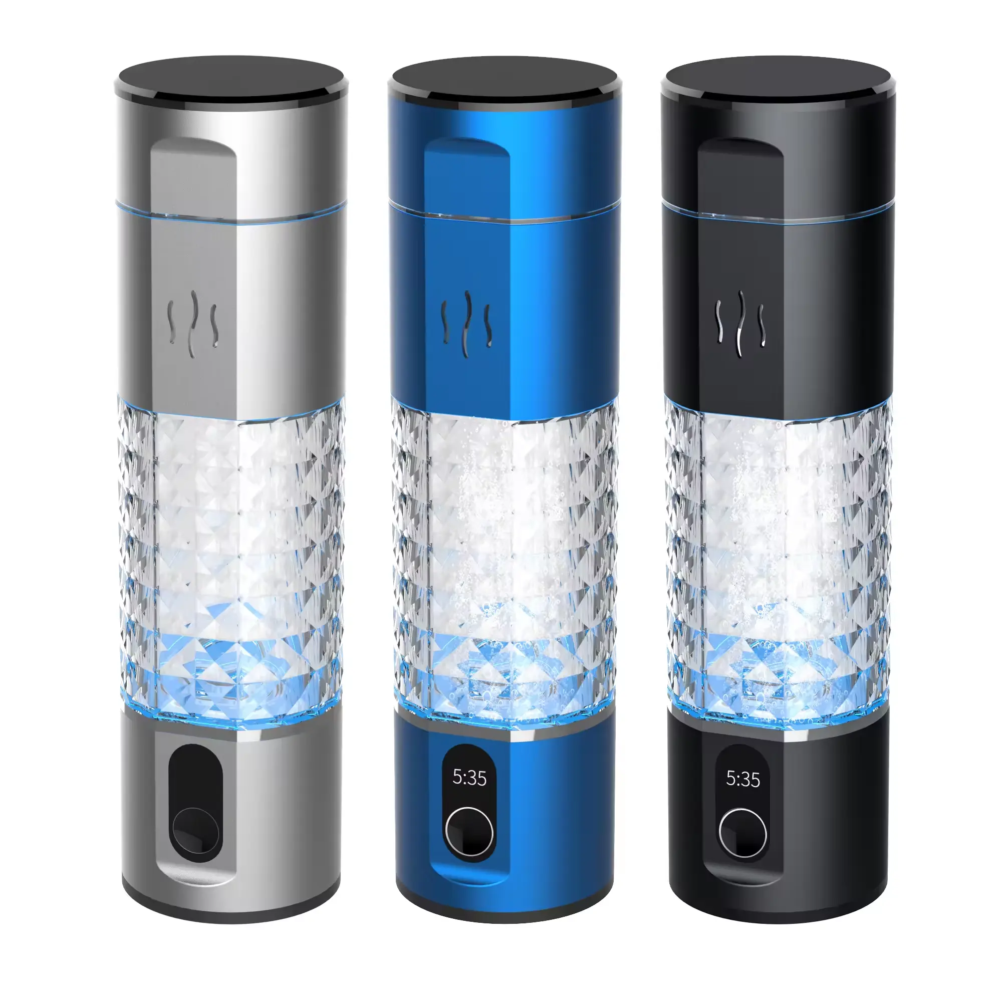 Botol air hidrogen pengion, termos rumah tangga portabel dengan cangkir teknologi SPE/langkah untuk hadiah Natal