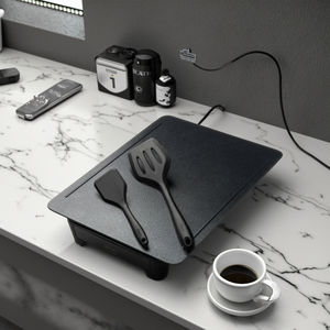 Fourniture d'usine Poêle à griller électrique sans fumée intérieure Revêtement en PTFE antiadhésif Plaque chauffante électrique <span class=keywords><strong>pour</strong></span> <span class=keywords><strong>camping</strong></span> en plein air Barbecue Viande BBQ - Product Image 1