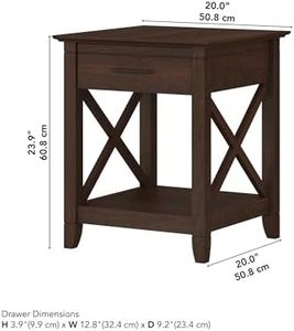 Phoenix nhà cuối nhỏ bảng lưu trữ hiện đại trang trại giọng kệ cho phòng khách bằng gỗ sidetable - Product Image 3