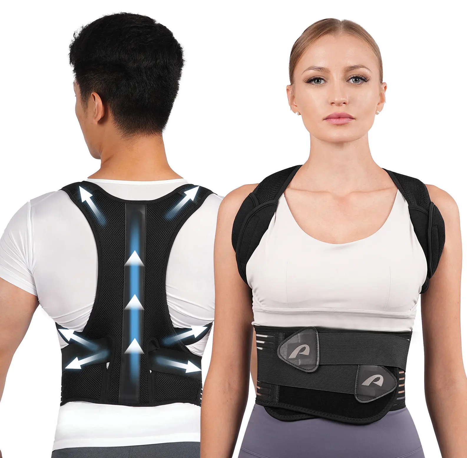 Elastische De Postura Rückenglätter Schulterhaltungs-Korrektor-Gürtel Orthopädische Rückenbandage Gürtelunterstützung Schmerz Lendenwirbel