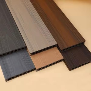 Planche de terrasse en composite bois-plastique anti-eau, co-extrusion, durable, revêtement de sol extérieur WPC - Product Image 2