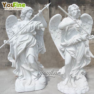 Statues d'Ange en Marbre Moderne, Le Baiser <span class=keywords><strong>de</strong></span> la <span class=keywords><strong>Mort</strong></span>, Art, Taille Réelle - Product Image 6