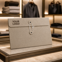 Enveloppes en papier kraft écologique pour emballages cadeaux de vêtements de mode avec impression personnalisée, boîte à enveloppes à œillets