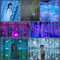 Guirnalda de Luces LED RGB de 25mm con Píxeles de Cristal, UCS1903, DC12V, IP67, Brillo de 360 Grados, para Exhibiciones Comerciales, Eventos, Instalaciones Artísticas y Decoración