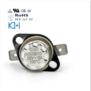 KH 200 Derajat Bitetalica Termostato 10a Pengering Temperatur Termistor Sakelar Batas 16a 125V Termostat Ksd301
