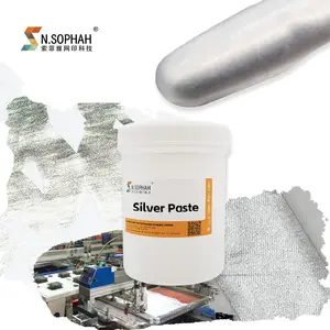 High Shine Garment Printing Silver Paste Water Based Screen Printing Silver Ink