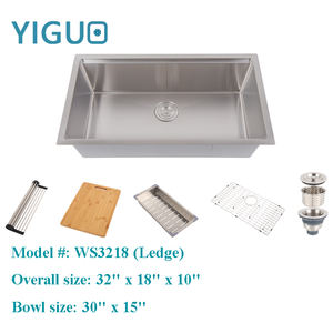 Estación de trabajo <span class=keywords><strong>titok</strong></span> Amazon, multifuncional, todo en uno, fregadero de cocina hecho a mano de acero inoxidable SUS304 con escalón de cornisa, gran oferta - Product Image 3