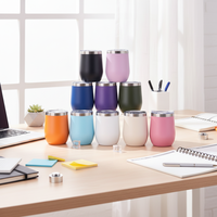 Mug de voyage isotherme à double paroi de 12 oz pour bière/café, en acier inoxydable 304, avec couvercle transparent anti-fuite, logo personnalisable