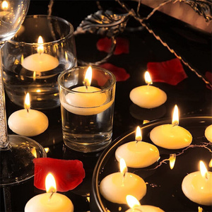 FL-522 Wholesale Large 4-5CM White Rose Floating Candles Tea Burning Paraffin Wax for <strong>Wedding</strong> <strong>Pool</strong> Water <strong>Decorations</strong> - Product Image 4