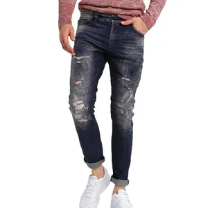 Groothandel Custom Nieuwe Euro Fashion Slim Ripped Men'S Jeans Broek