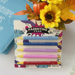 5 pièces encre colorée cadeaux de <span class=keywords><strong>motivation</strong></span> drôles papeterie créative infirmière sur le thème vibrant citations drôles ensemble de stylos d'infirmière de poussée quotidienne - Product Image 2