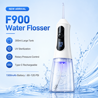 Nouveau produit : Irrigateur dentaire électrique portable sans fil 300 ml, IPX7, avec buse rotative à 360° pour le nettoyage des dents