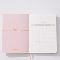Agenda quotidien A5 en cuir PU personnalisé avec logo 2026, organiseur de bureau professionnel avec gestion du temps hebdomadaire et mensuel, style carnet