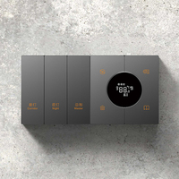 Interrupteur de maison intelligent KNX 4 gangs Interrupteur de lumière Interrupteur de gradation intelligent en silicone avec bouton pivotant