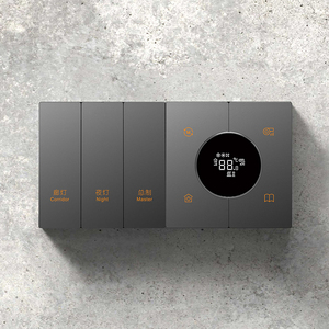 Interrupteur de maison intelligent KNX 4 gangs Interrupteur de lumière Interrupteur de gradation intelligent en silicone avec bouton pivotant - Product Image 5