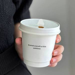 Newsense Custom logo Single Double Wall take away Coffee <strong>Cup</strong> for Hot Drink with Lid Cardboard Disposable <strong>Paper</strong> <strong>Cups</strong> - Product Image 2