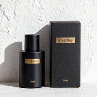 Boîte cadeau personnalisée de luxe, flacon de parfum en verre vide de 30 ml, 50 ml, 100 ml avec couvercle magnétique, pompe à vaporisation fine noire, dorée, argentée
