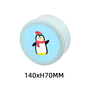 Biểu tượng tùy chỉnh in ấn nhỏ vòng tinplate container kim loại Cookie tins bao bì Cookie Box với nắp - Product Image 2