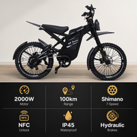 Nouveau modèle 2027 Vélo de montagne électrique tout-terrain GT2000 2000W 48V 30Ah Vélo électrique haute vitesse pour la plage, la neige et les sentiers de montagne