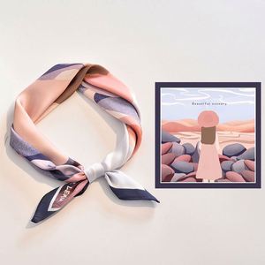 Pañuelo de Seda Cuadrado Pequeño y Elegante de 53 cm para Mujer, Accesorios de Ropa, YHK0063, Venta al Por Mayor Personalizada - Product Image 3