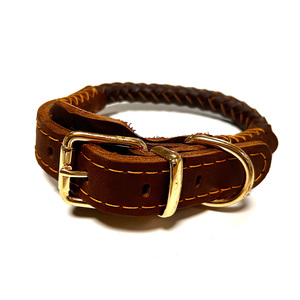 Colliers d'entraînement pour animaux <span class=keywords><strong>de</strong></span> compagnie en cuir véritable durable et personnalisable, colliers pour <span class=keywords><strong>chien</strong></span> en cuir véritable avec boucle métallique réglable - Product Image 4