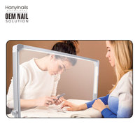 Demi-carré pliant de luxe 3 couleurs lampes de table réglables lampe à led lumière de lune pour salon de beauté des ongles