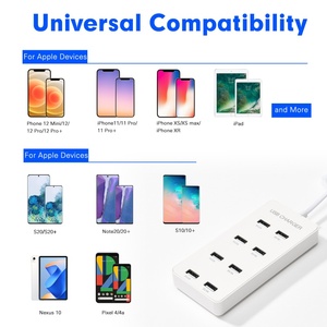 Xách tay 60 Wát 8 cổng <span class=keywords><strong>USB</strong></span> Trạm Sạc cho nhiều thiết bị di động phonestablets <span class=keywords><strong>Bluetooth</strong></span> tai nghe - Product Image 3