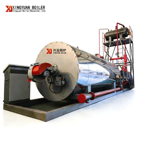 Chaudière industrielle horizontale à tubes de feu Xingyuan 3000KW avec récupération de chaleur des gaz de combustion, compatible HFO, diesel et huile thermique - Product Image 1