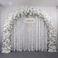 Arche de mariage romantique fleur mariage événement décoration Arrangement de fleurs rouges soie artificielle mariage fleur arc