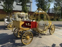 Magnifique Chariot Citrouille Cendrillon Électrique Rétro avec Freins Hydrauliques pour Parcs et Complexes Hôteliers