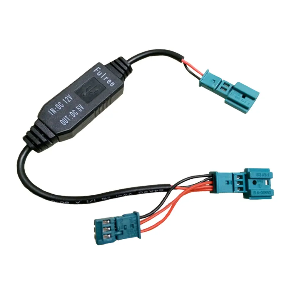 Overspanning Beschermende IP67 Waterdichte 12V 24V Dc Naar Dc 5V Fulree Auto Power Converter Kabel