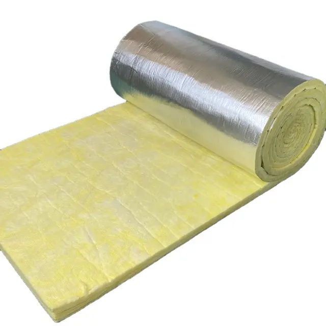 hot selling fireproof waterproof product metal building thermal insulation glass wool blanket with aluminum foil