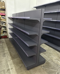 Modern Design Double-<b>Sided</b> Heavy Duty Supermarket Rack New Metallic Shelving Display Racks 5 Shelves Convenience Grocery Retail - Product Image 4