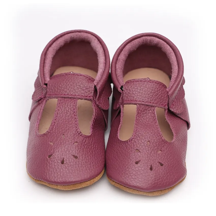 Perempuan Kulit Asli Sepatu Kulit Domba Lembut Bayi Kulit Sepatu
