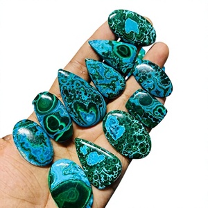 Pierres précieuses naturelles de chrysocolle et malachite de haute qualité, cabochons FAIJAN GEMS Rajasthan pour la fabrication de bijoux, vente en gros - Product Image 1