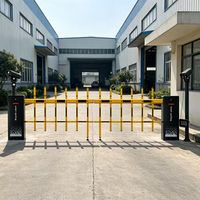 Barrière de circulation SHUNXIANG SC04 LPR ALPR à moteur sans balais, protection IP55, voyant de signalisation jaune, bras de 4,5 m pour la sécurité