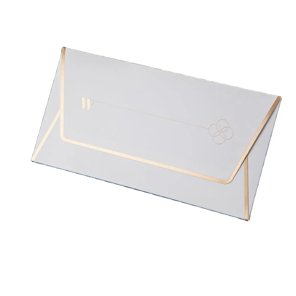 Premium 6X9 9X12 Gouden Wit Sliver Fancy Papier Gegolfd Dikke Envelop Papier Enveloppen Groothandel