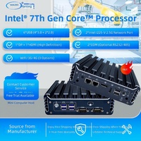 Komputer Industri IWILL Generasi ke-7 Intel Core I5 Tanpa Kipas, Komputer Kontrol Industri Hemat Daya, PC Industri IoT China