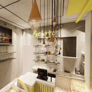 Design e Decorazione Moderna per Gelaterie e Pasticcerie: Banco Espositivo per Gelati, Torte e Dessert - Product Image 4