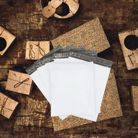 Sacs d'expédition en polyéthylène recyclables personnalisés de 12x15 pouces, 3 mil, avec impression « Merci » pour les petites entreprises et les restaurants