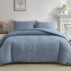 Luxury Boho Tufted Stripe Colorful Custom Designer Quilt Comforter Sets Bedding Luxury Bedding Set