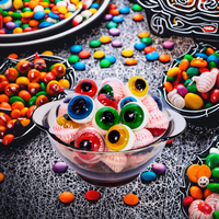 Chinese fabrikant Halal 5D Popping Eyeball Candy, aanpasbare fruit smaken, logo's, high-end bestseller, in fles.