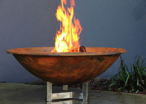 <span class=keywords><strong>Brasero</strong></span> de jardin extérieur en acier Corten pour camping, foyer rond personnalisable, foyer extérieur portable en acier Corten - Product Image 3