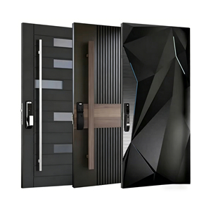 Porte de sécurité pivotante en alliage d'aluminium chinois de luxe, porte d'entrée blindée anti-effraction de qualité militaire - Product Image 1