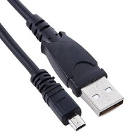 Kabel Sinkronisasi Data Kamera USB ke Mini 8-Pin, Kabel Pengganti Kompatibel UC-E6 untuk Nikon D3200 D5300 D7100, Sony Coolpix Fuji DSLR