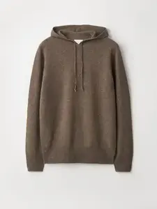 Custom ODM OEM оптовая цена Прямая продажа с завода простой вязаный кашемировый мужской свитер с капюшоном - Product Image 4