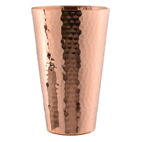 Tasses en acier inoxydable du voyageur à vin en cuivre martelé or rose 18oz pour la vodka précieuse Bleu Storm Jiu Jiu Phoenix Vodka