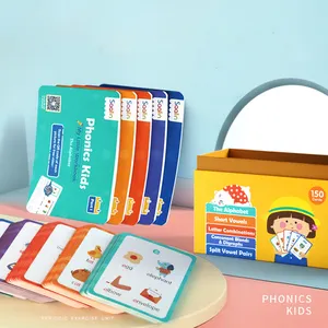 Materi Pengajaran Phonics Set Lengkap Kartu Flash Card Aturan Pelafalan Meja Pencerahan Alat Bantu Mengajar Kartu Kata Inggris