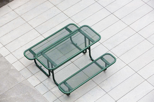 Arlau Bancs de <span class=keywords><strong>table</strong></span> de pique-nique d'extérieur en métal trempé thermoplastique - Product Image 4